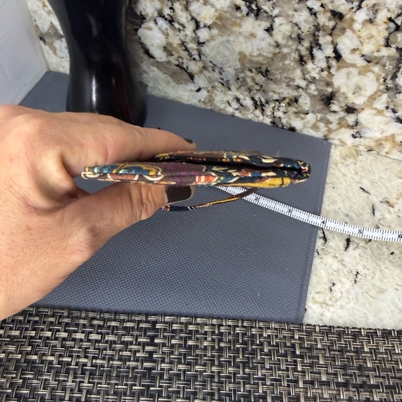 EUC! Vera Bradley Paisley Mini Multicolor Floral Wallet Keychain - Picture 8 of 10